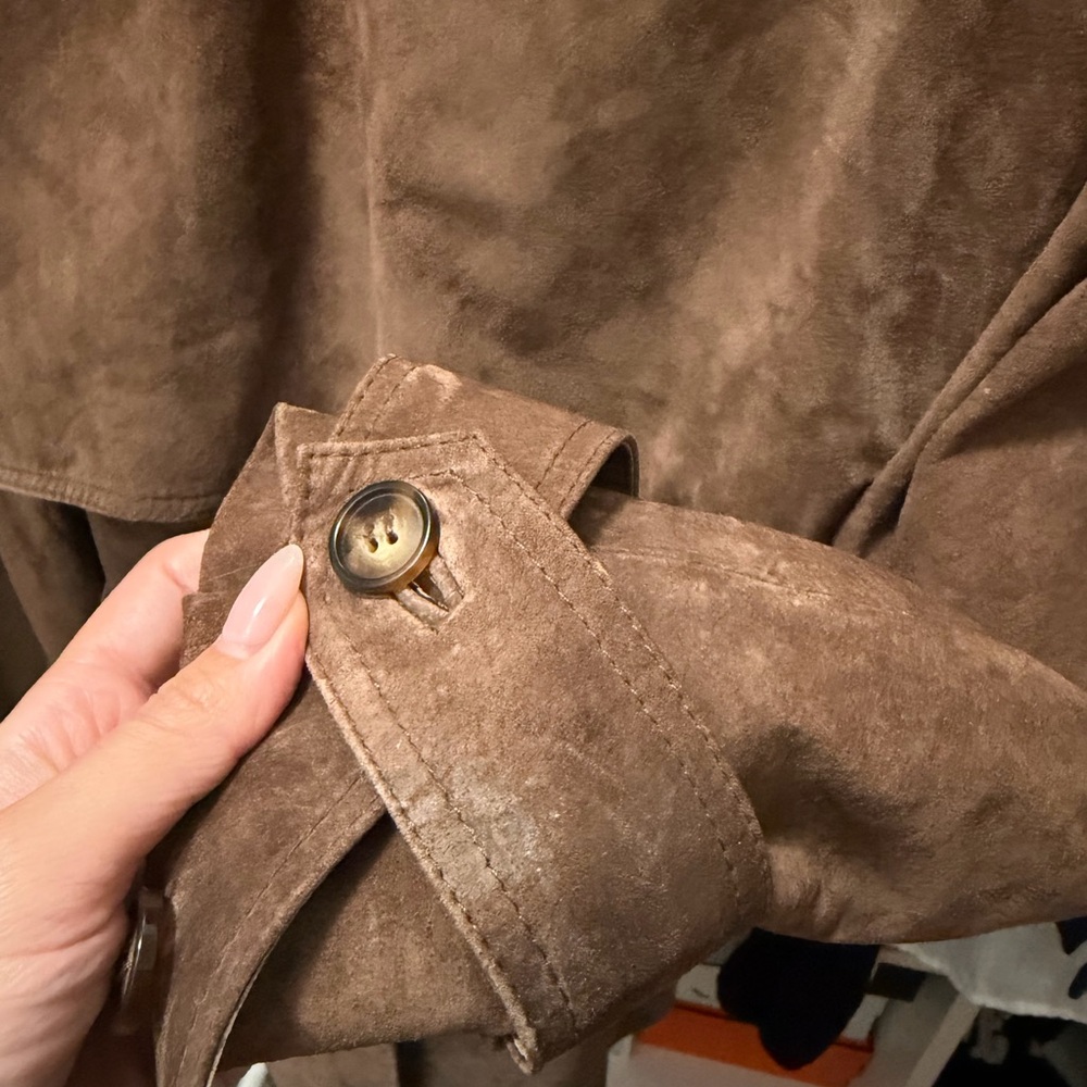Women's Ducie Lisa Suede Trench Coat - Picture 7 of 9